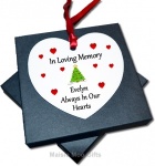 Personalised In Loving Memory Metal Hanging Heart